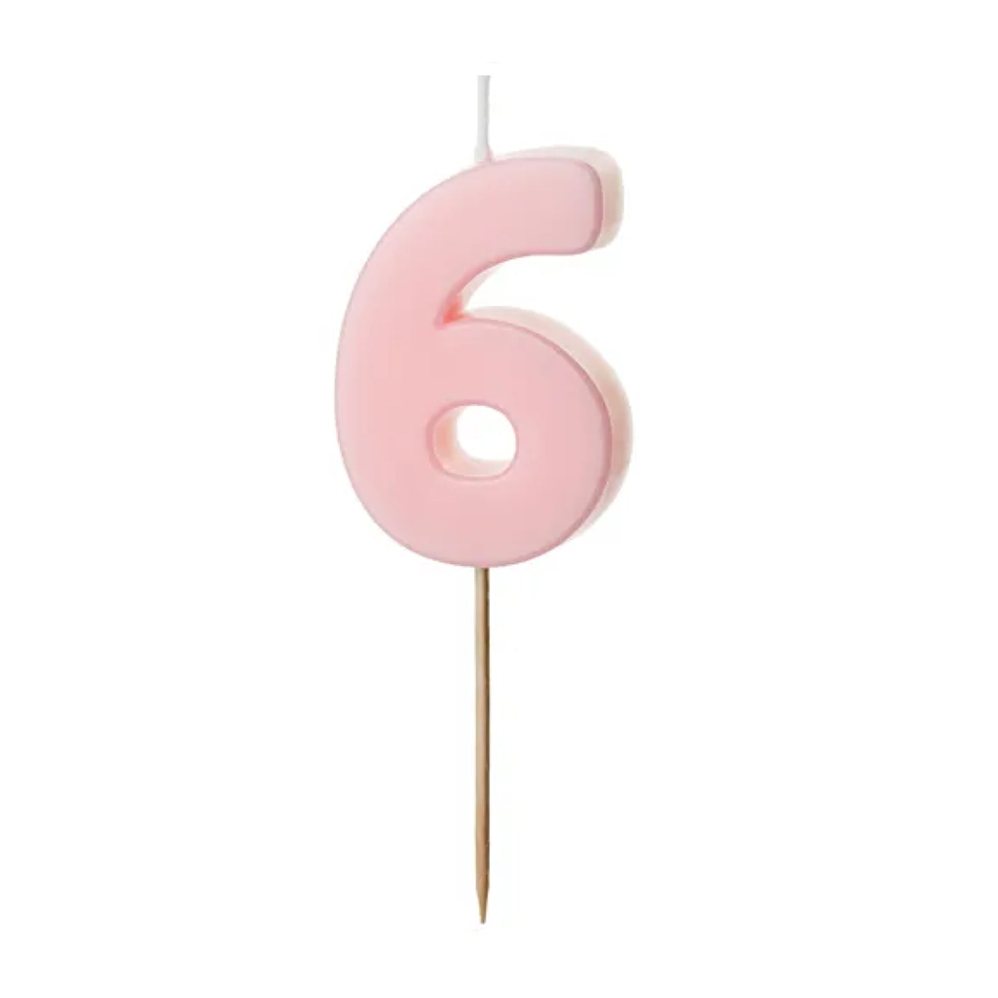 Pink Numbers 0-9 Candles