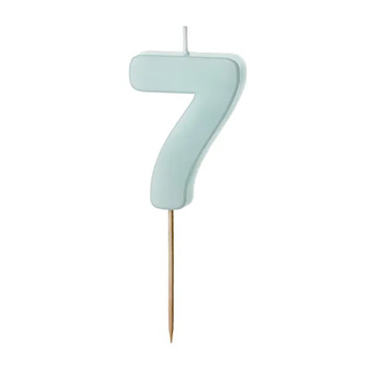 Blue Numbers 0-9 Candles
