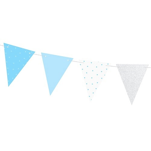 Blue Patterned Card Bunting