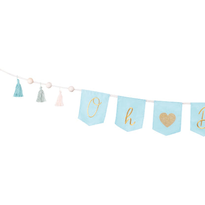 Blue Oh Baby Fabric Garland