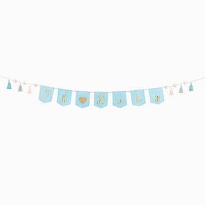 Blue Oh Baby Fabric Garland