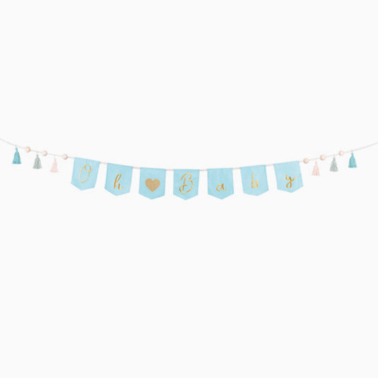 Blue Oh Baby Fabric Garland