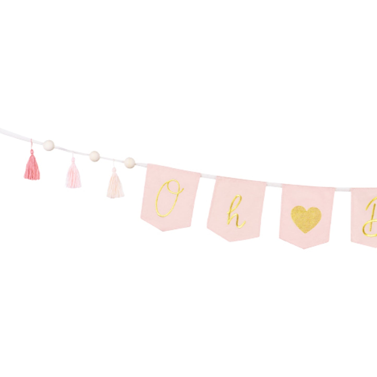 Pink Oh Baby Fabric Garland