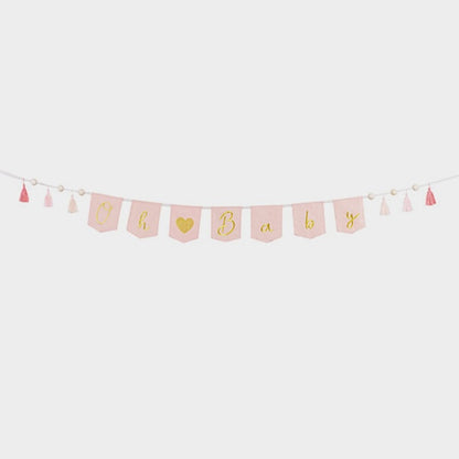 Pink Oh Baby Fabric Garland