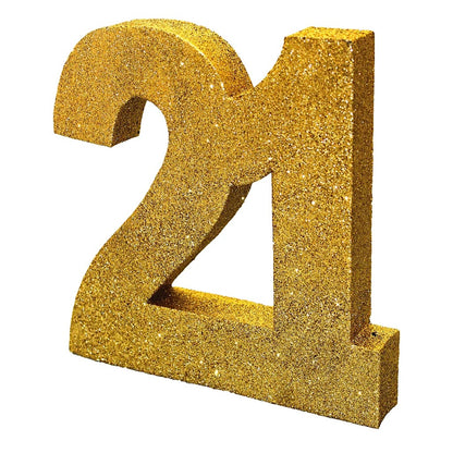 Gold Glitter 21 Table Decoration