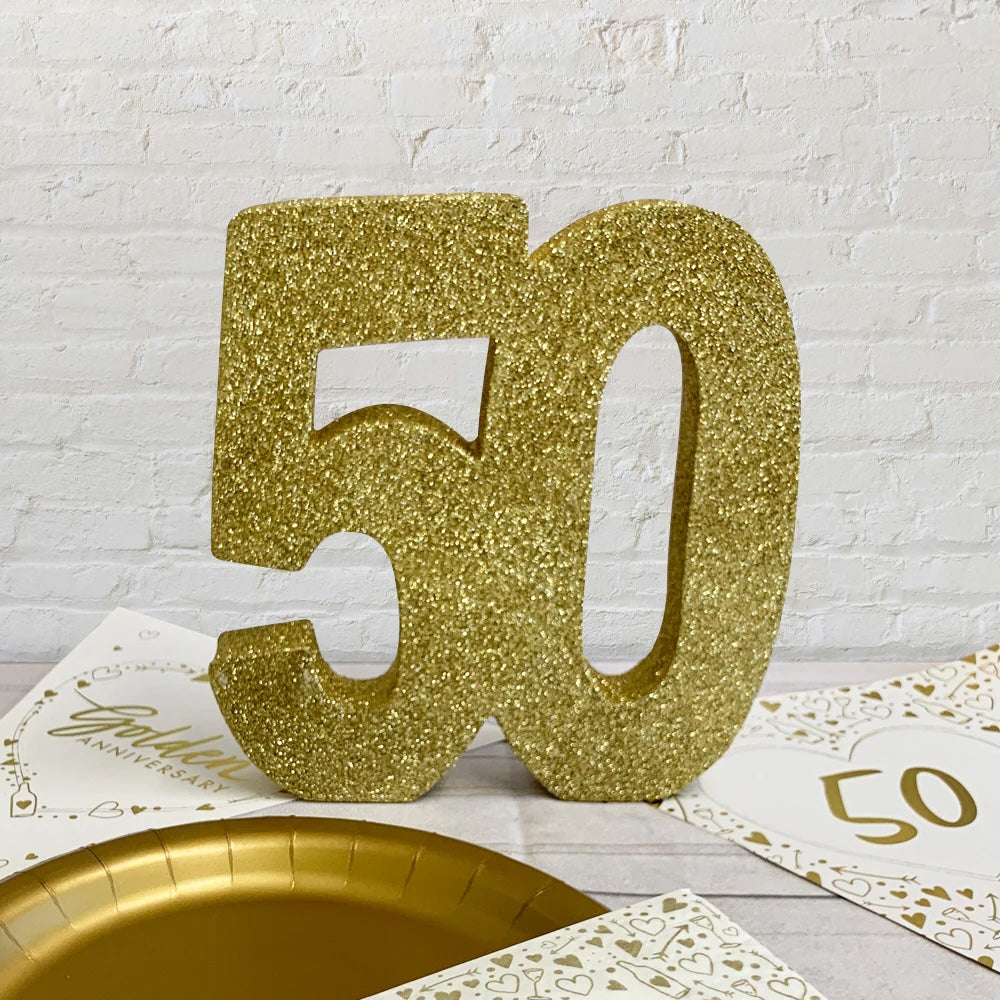 Gold Glitter 50 Table Decoration