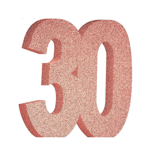 Rose Gold Glitter 30 Table Decoration