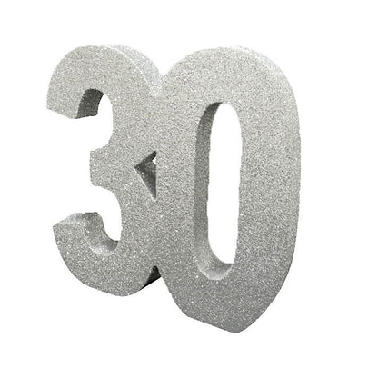 Silver Glitter 30 Table Decoration