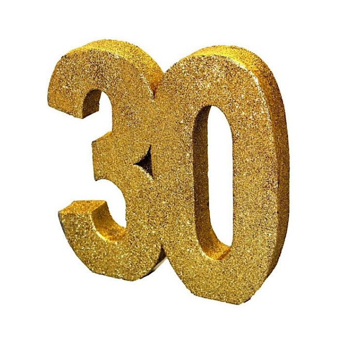 Gold Glitter 30 Table Decoration