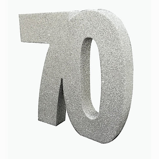 Silver Glitter 70 Table Decoration