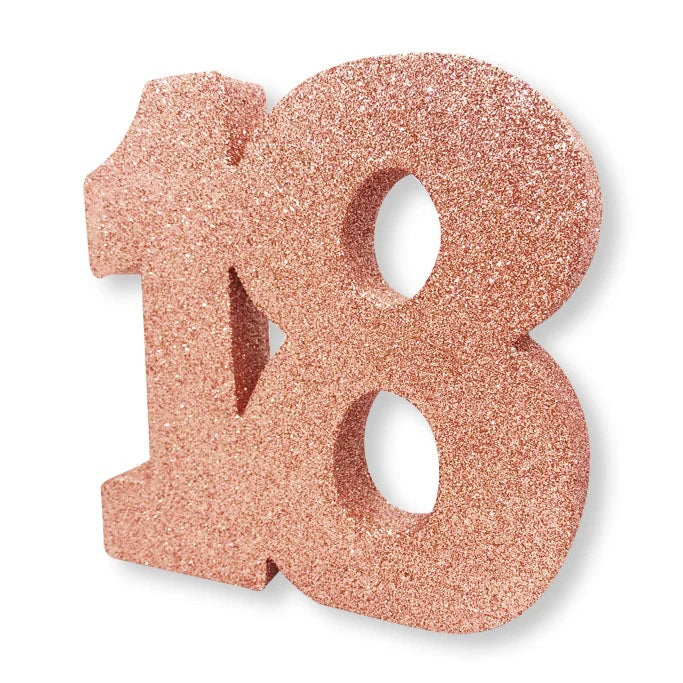 Rose Gold Glitter 18 Table Decoration
