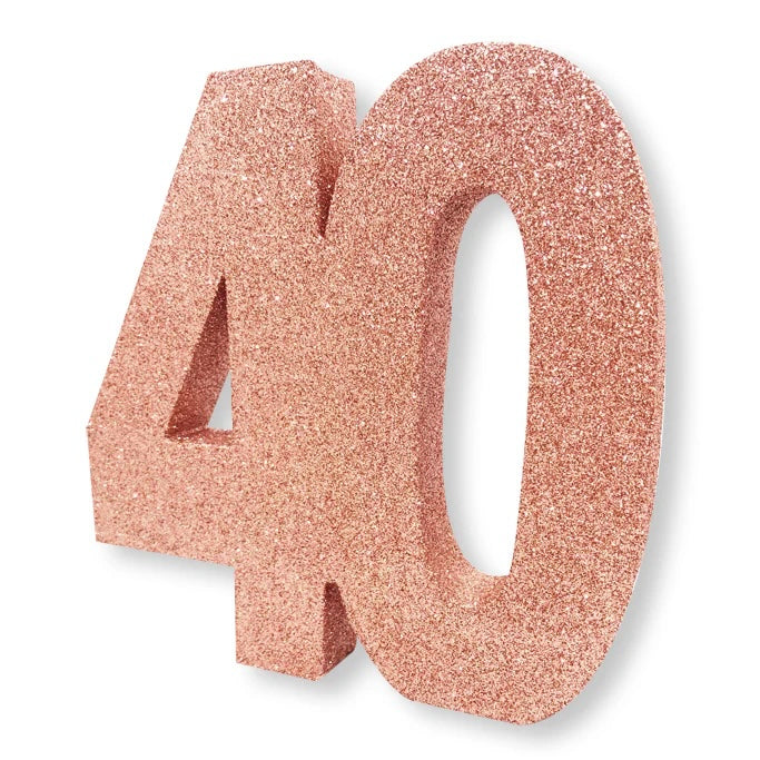 Rose Gold Glitter 40 Table Decoration