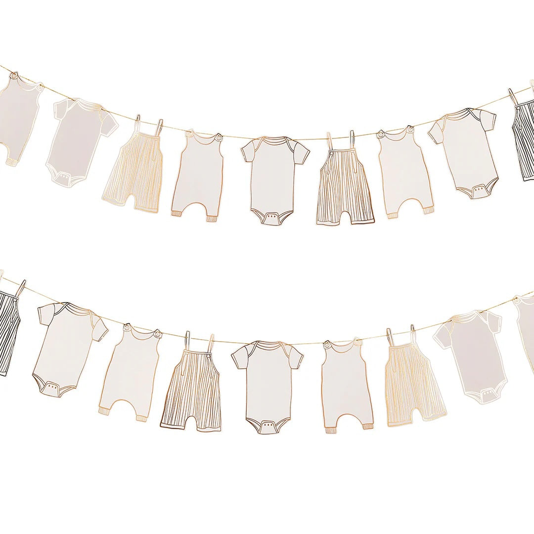 Gold Baby Grow Garland