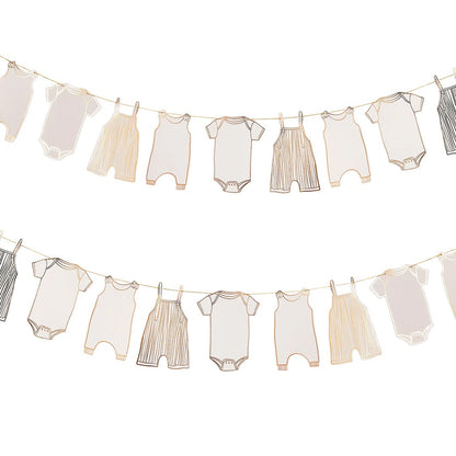 Gold Baby Grow Garland