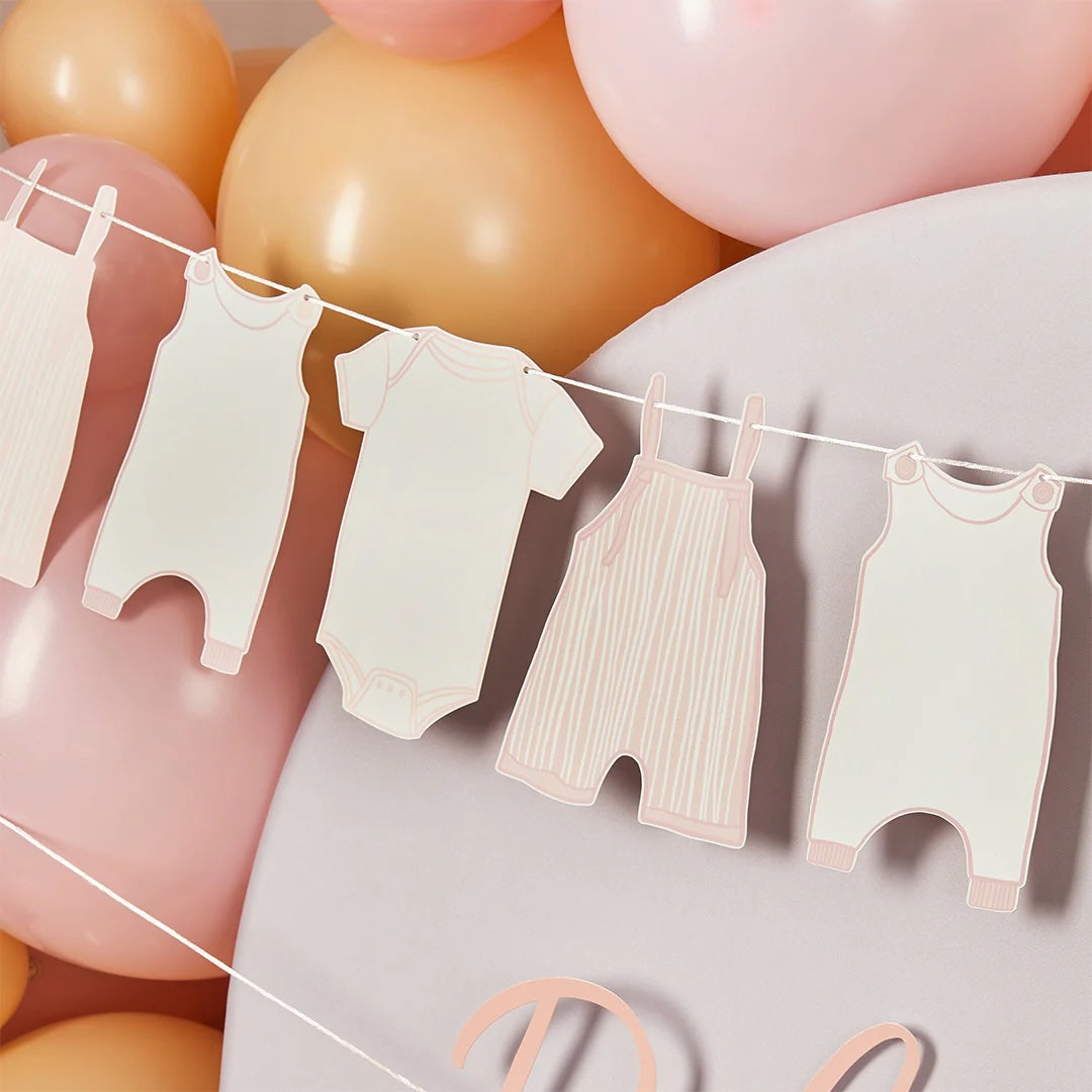 Pink Baby Grow Garland