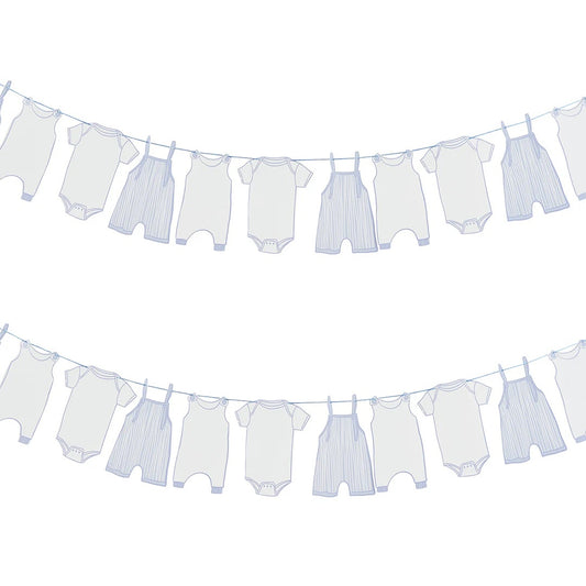 Blue Baby Grow Garland