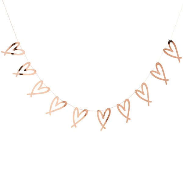 Rose Gold Heart Garland