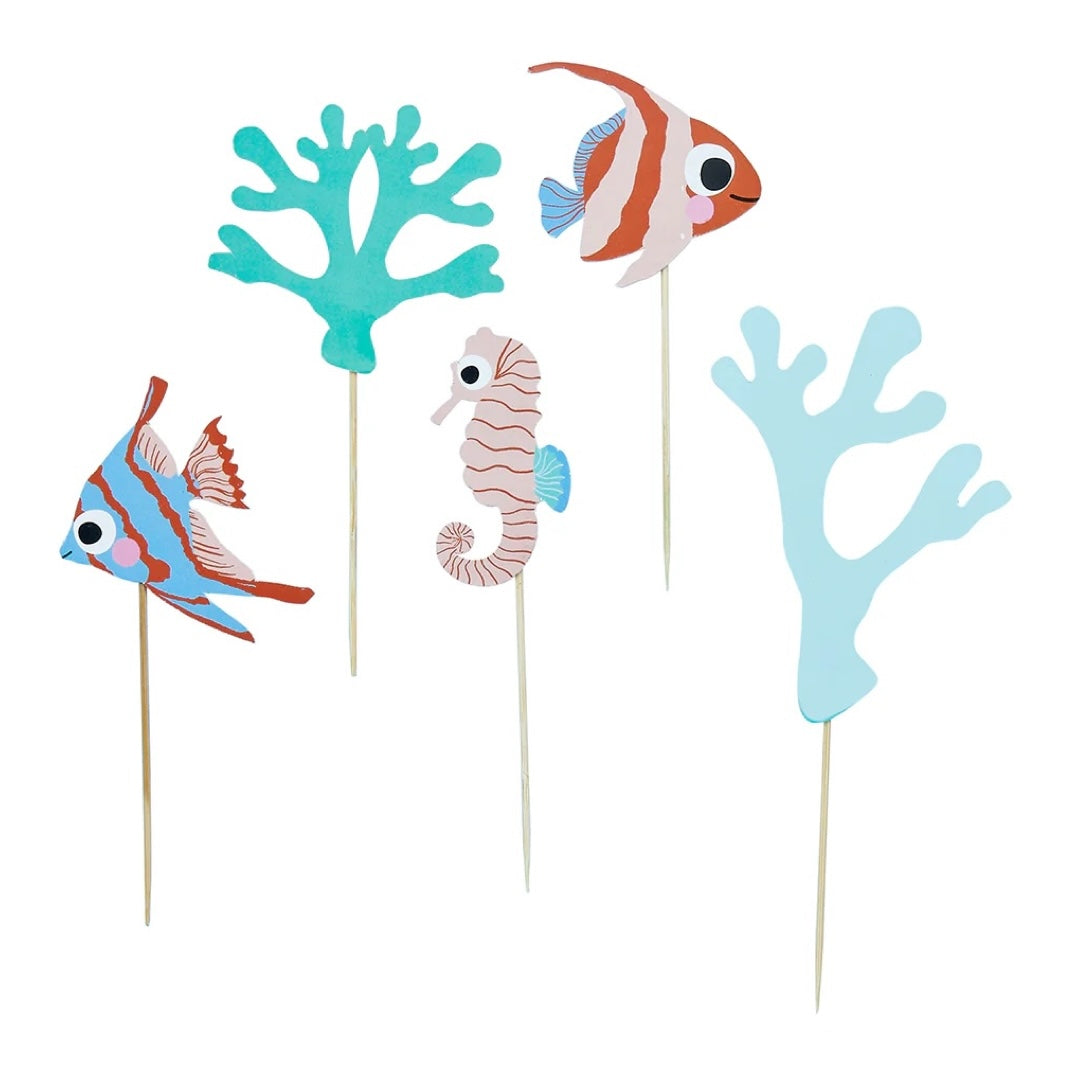 5 Fish & Coral Cake Toppers