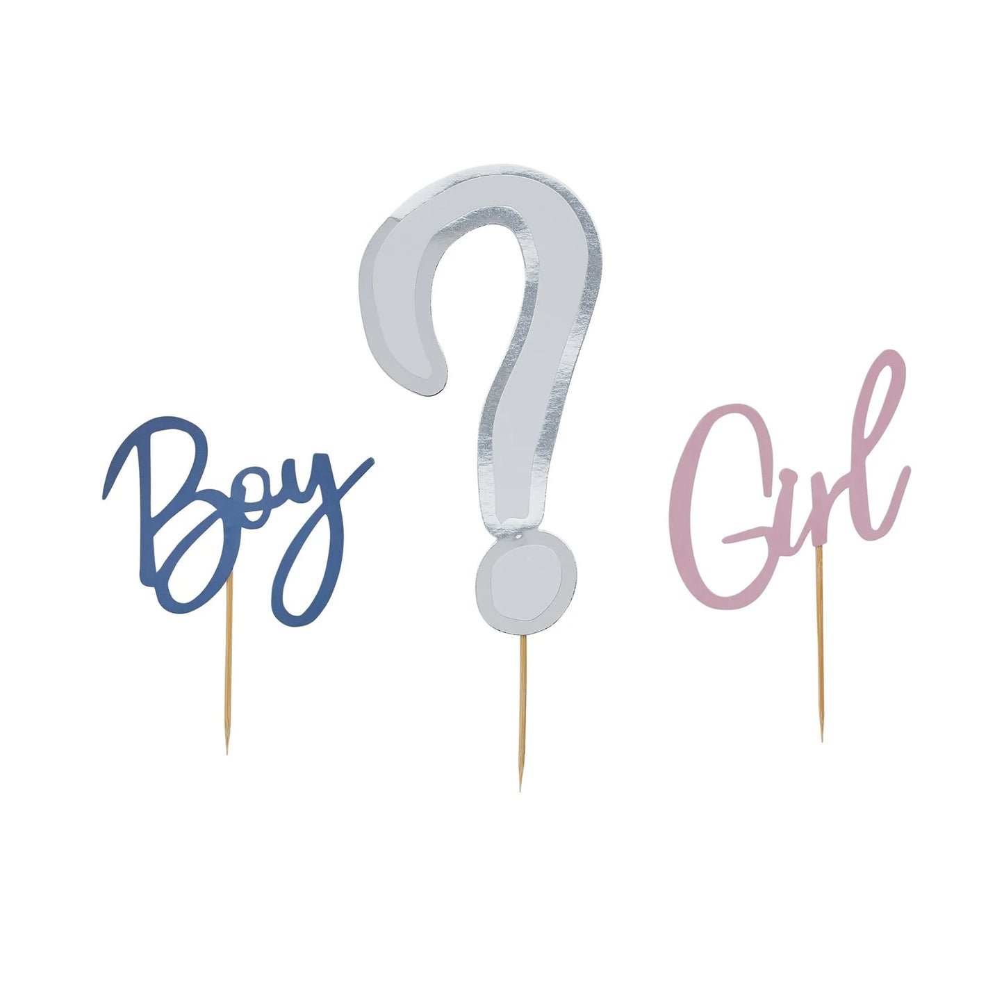 Gender Reveal Cake Topper Set