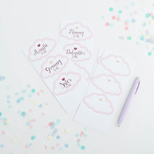 Pink Cloud Guest Stickers