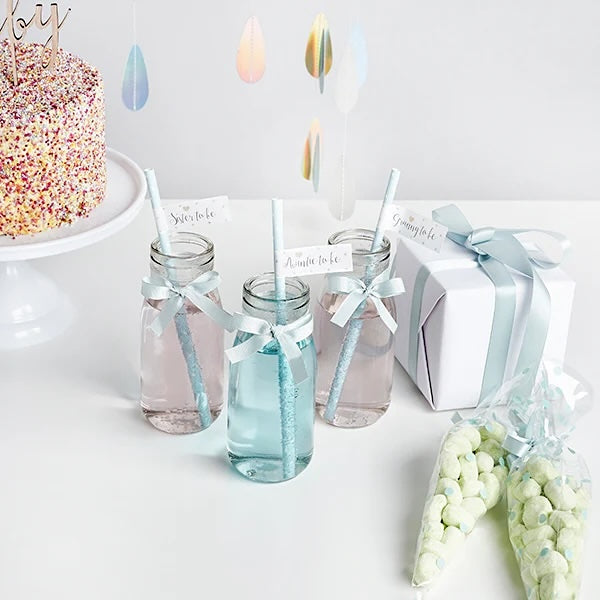 Mint Green Paper Guest Straws