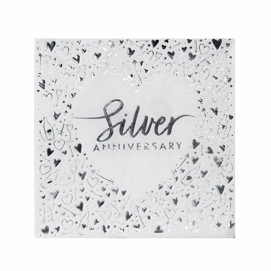 Silver Anniversary Napkins