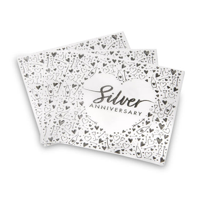 Silver Anniversary Napkins