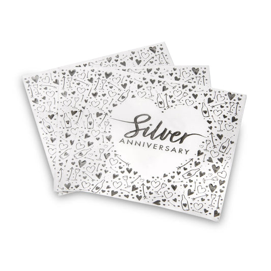 Silver Anniversary Napkins