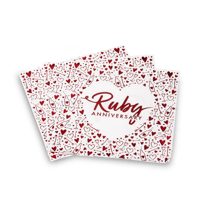Ruby Anniversary Napkins