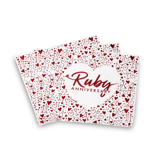 Ruby Anniversary Napkins