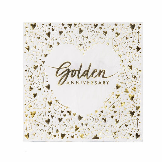 Golden Anniversary Napkins