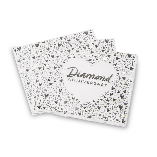 Diamond Anniversary Napkins