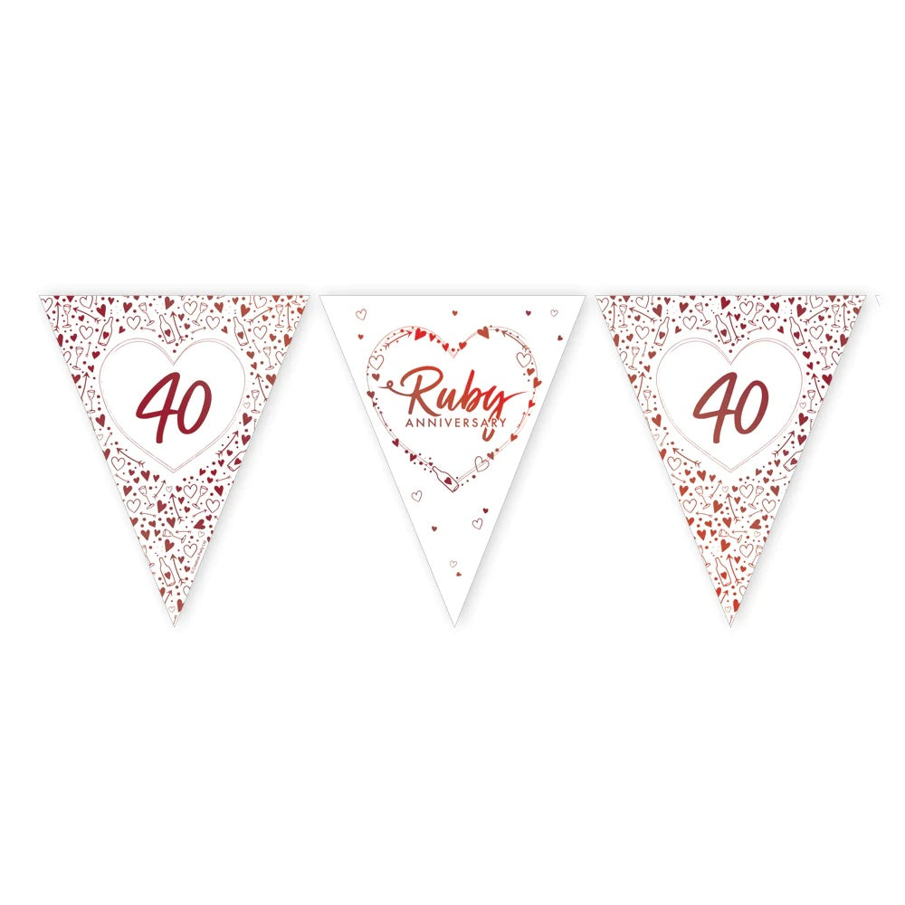 Ruby Anniversary Bunting