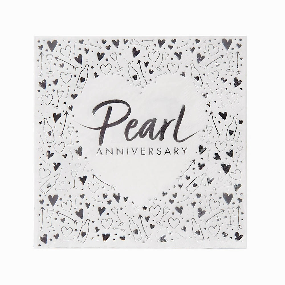 Pearl Anniversary Napkins