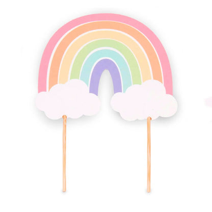 Pastel Rainbow Cake Topper