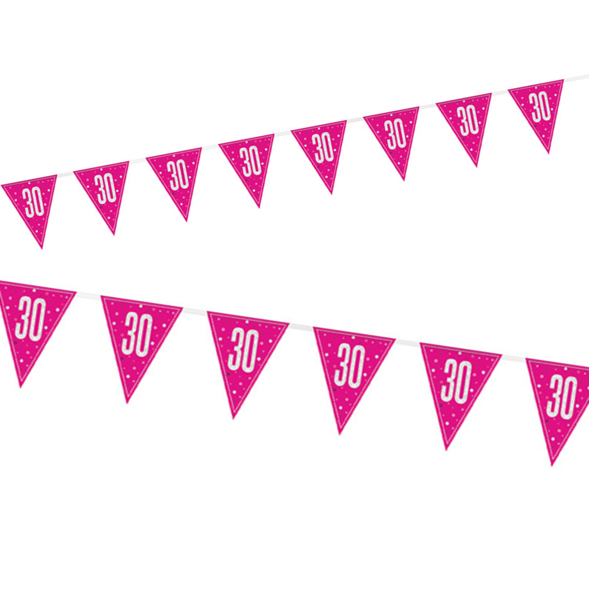 30th Birthday Pink Sparkling Bunting