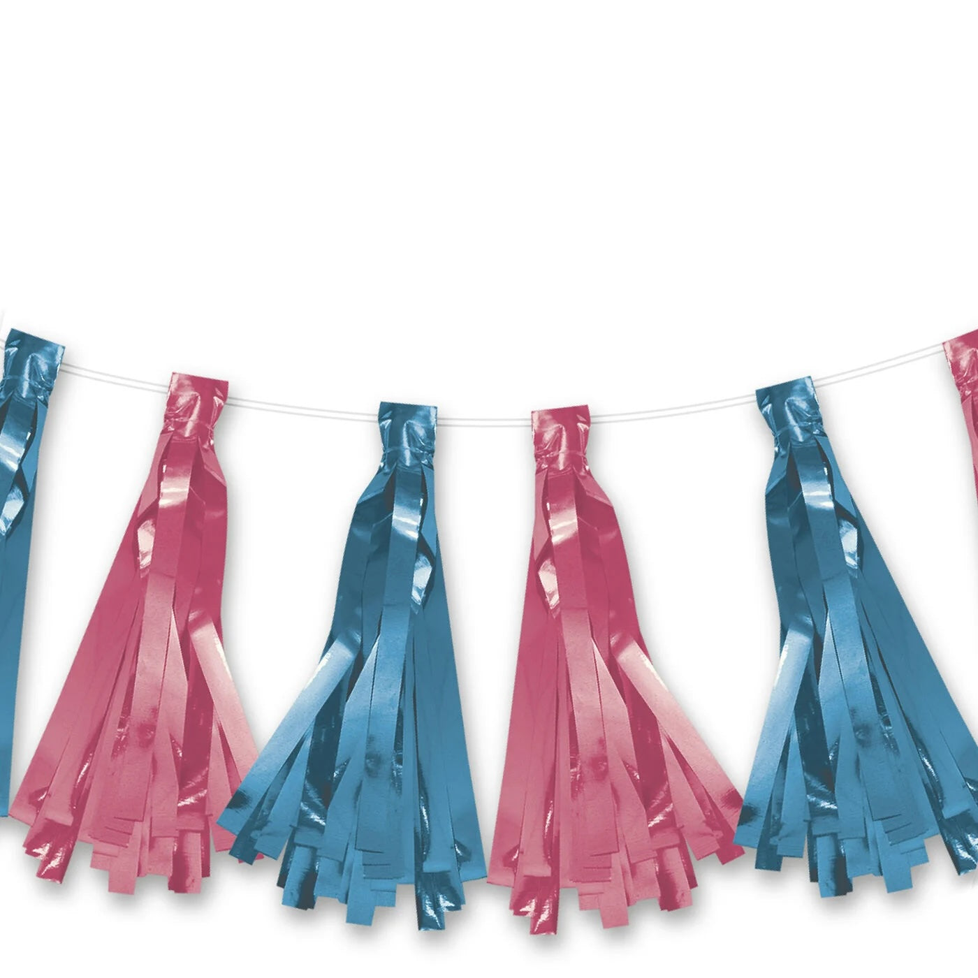 Blue & Pink Tassel Garland