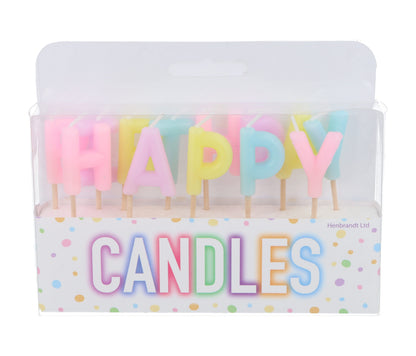 Pastel Happy Birthday Candle Set