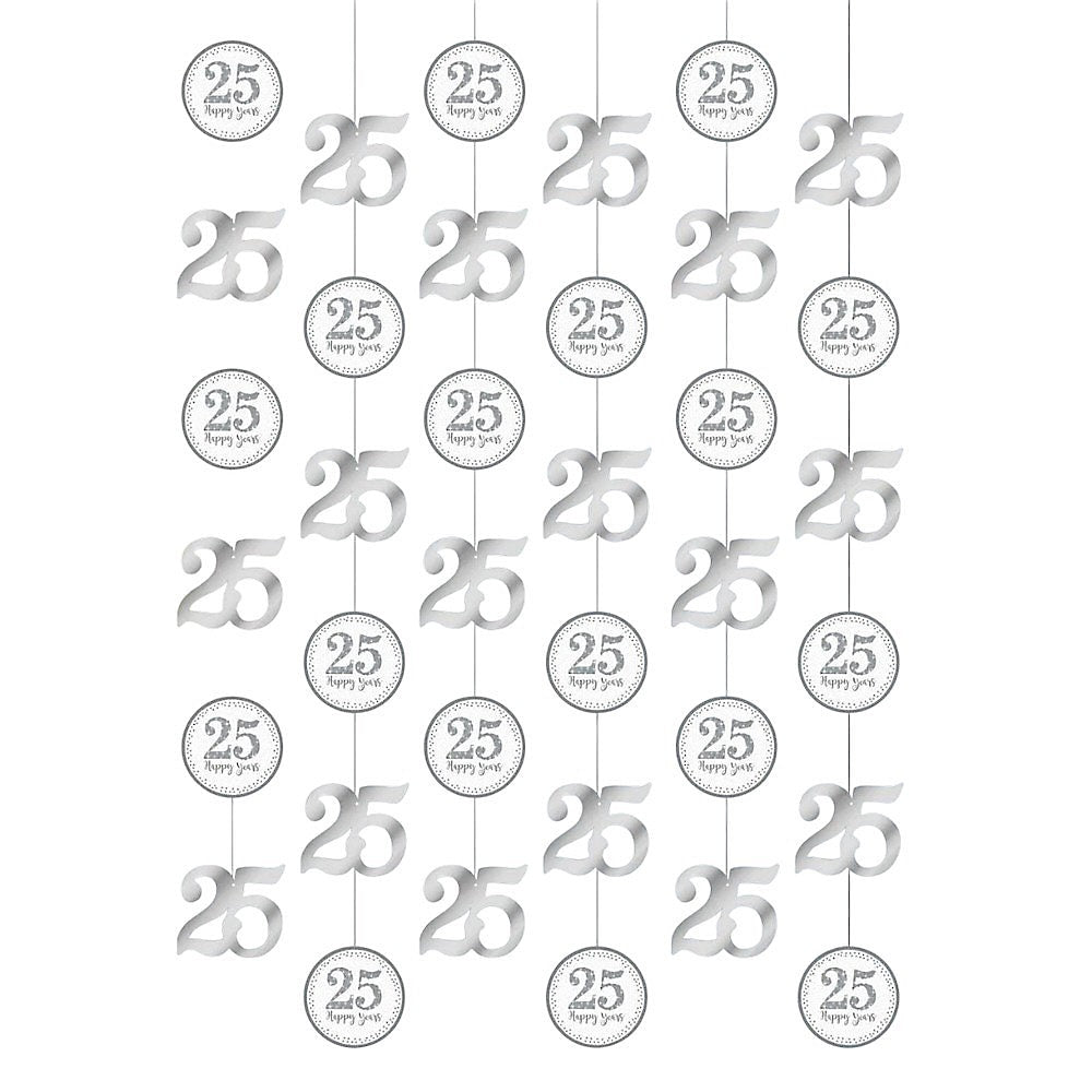 Silver Anniversary String Decorations