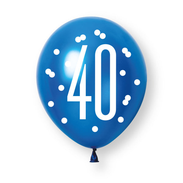 40th Birthday Blue Mixed Balloons