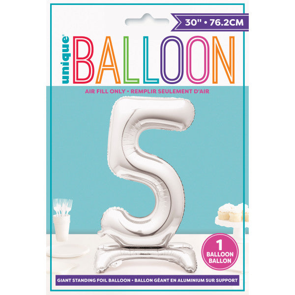 Silver 25 Standing Balloons
