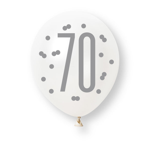 70th Birthday Blue Mixed Balloons