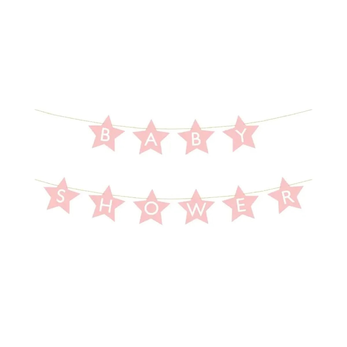 Pink Baby Shower Star Garland