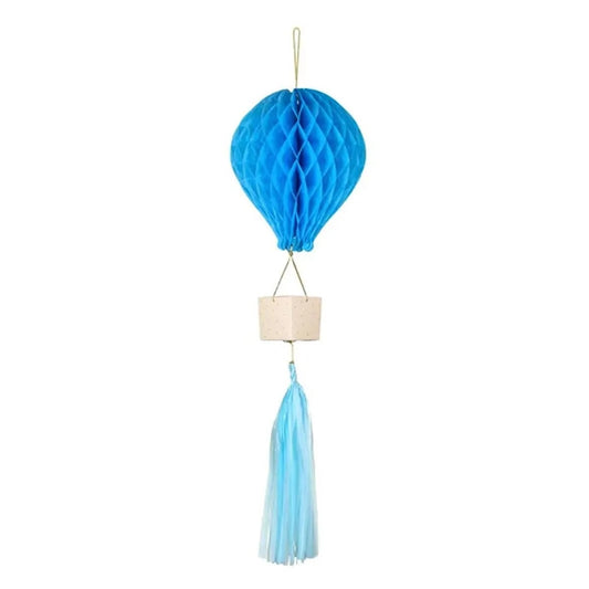 Blue Honeycomb Air Balloon Decoration