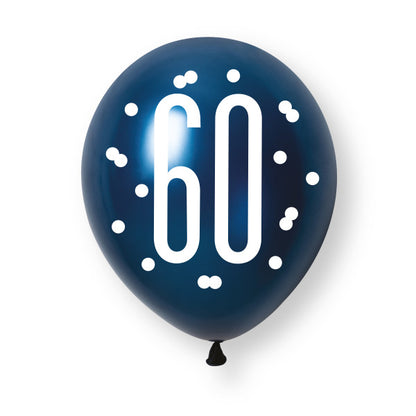 60th Birthday Blue Mixed Balloons