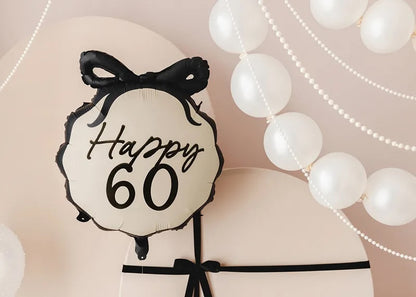 60th Birthday Bow Foil Balloon