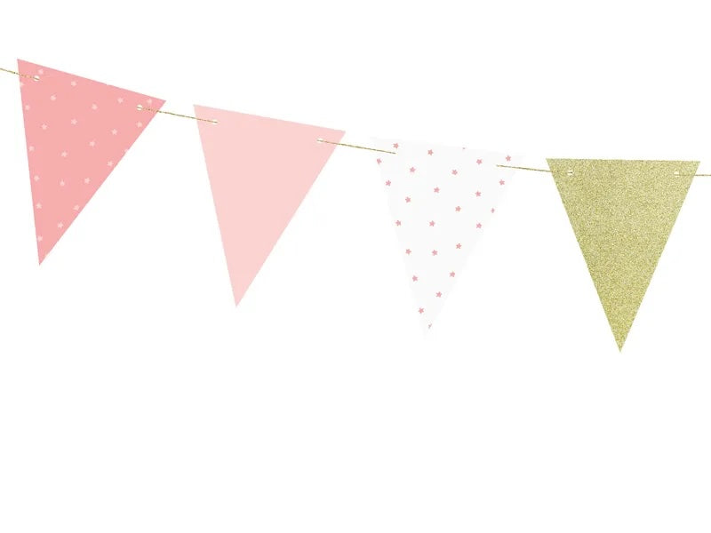 Pink Patterned Card Bunting