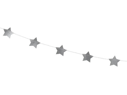 Silver Star Foil Garland