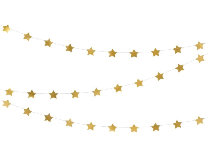 Gold Star Foil Garland