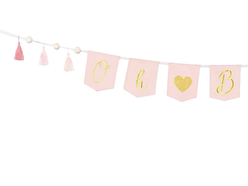 Pink Oh Baby Fabric Garland